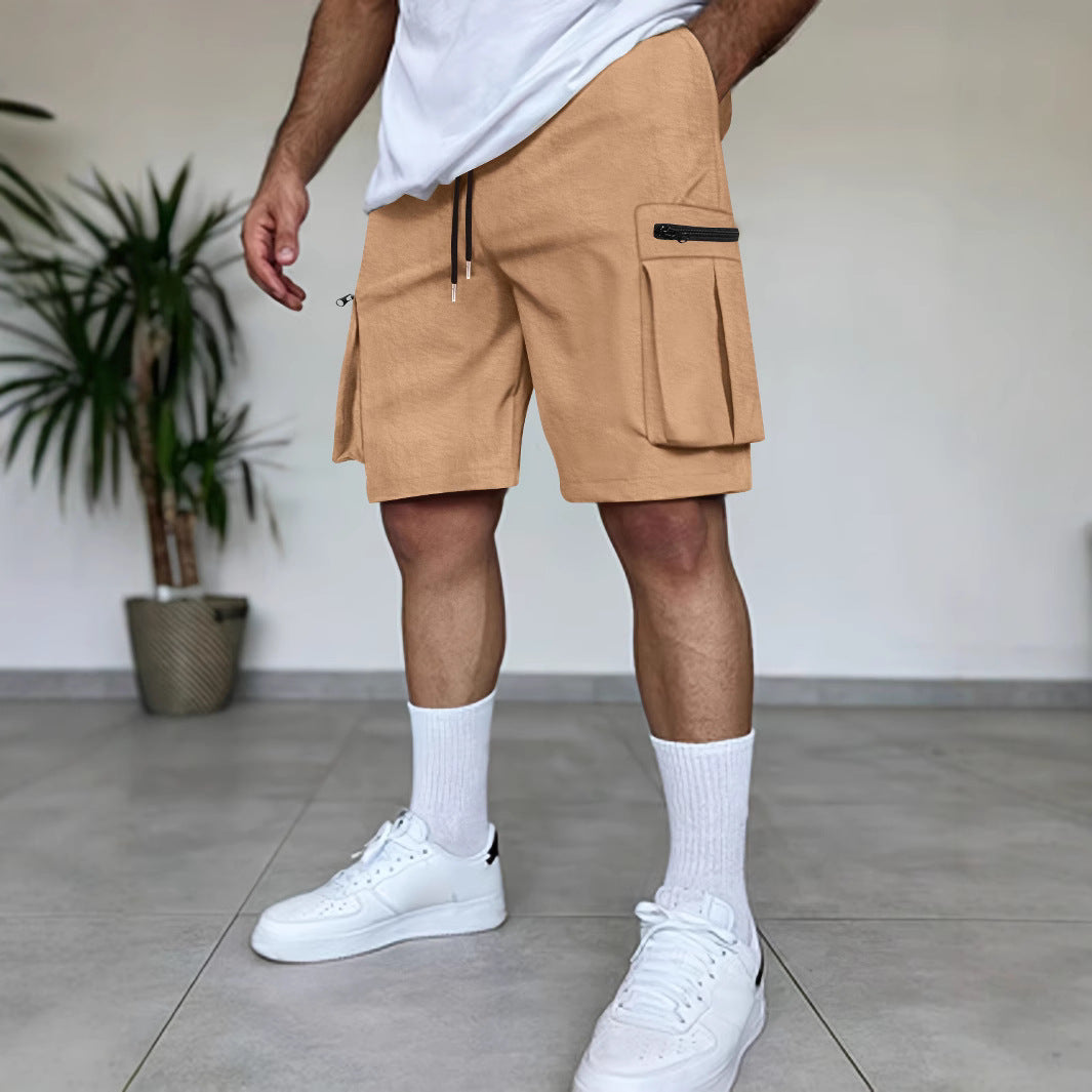 Herren Utility Cargo Shorts mit Reißverschluss Taschen Echoarchiv
