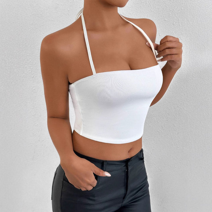 Damen Crop-Top mit Kreuzträgern und figurbetontem Schnitt Echo Archiv