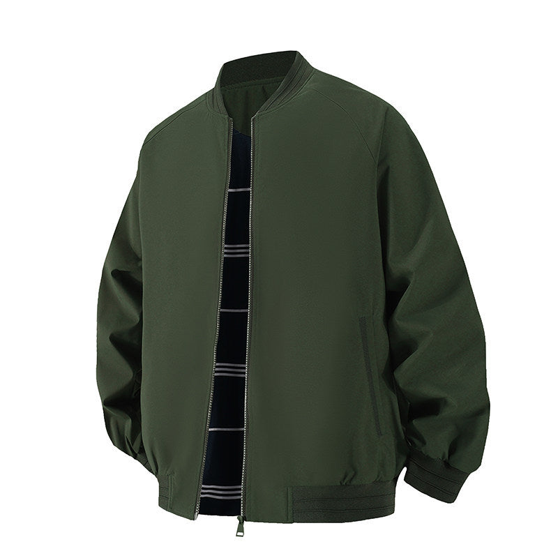 Herren Leichte Windbreaker-Bomberjacke mit Raglanärmeln, elastischen Bündchen und Zwei-Wege-Reißverschluss Echo Archiv