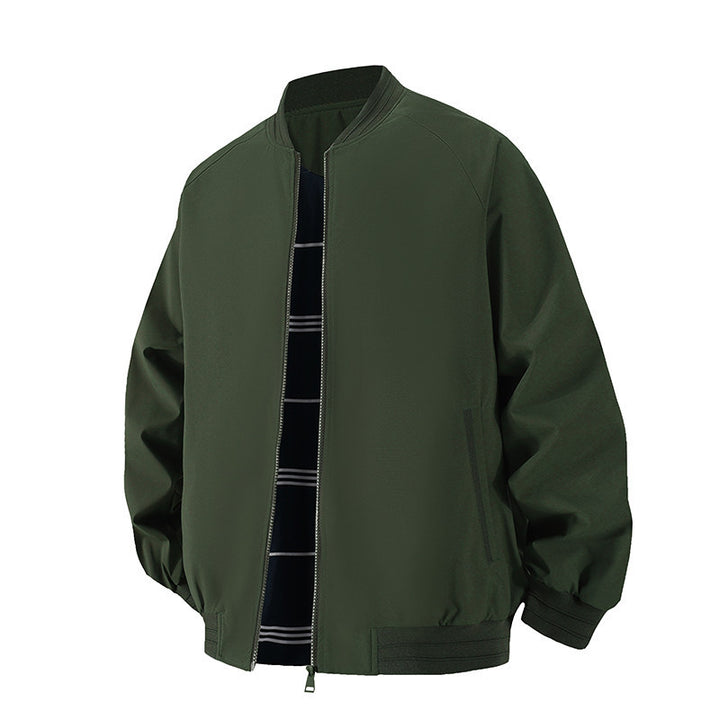 Herren Leichte Windbreaker-Bomberjacke mit Raglanärmeln, elastischen Bündchen und Zwei-Wege-Reißverschluss Echo Archiv