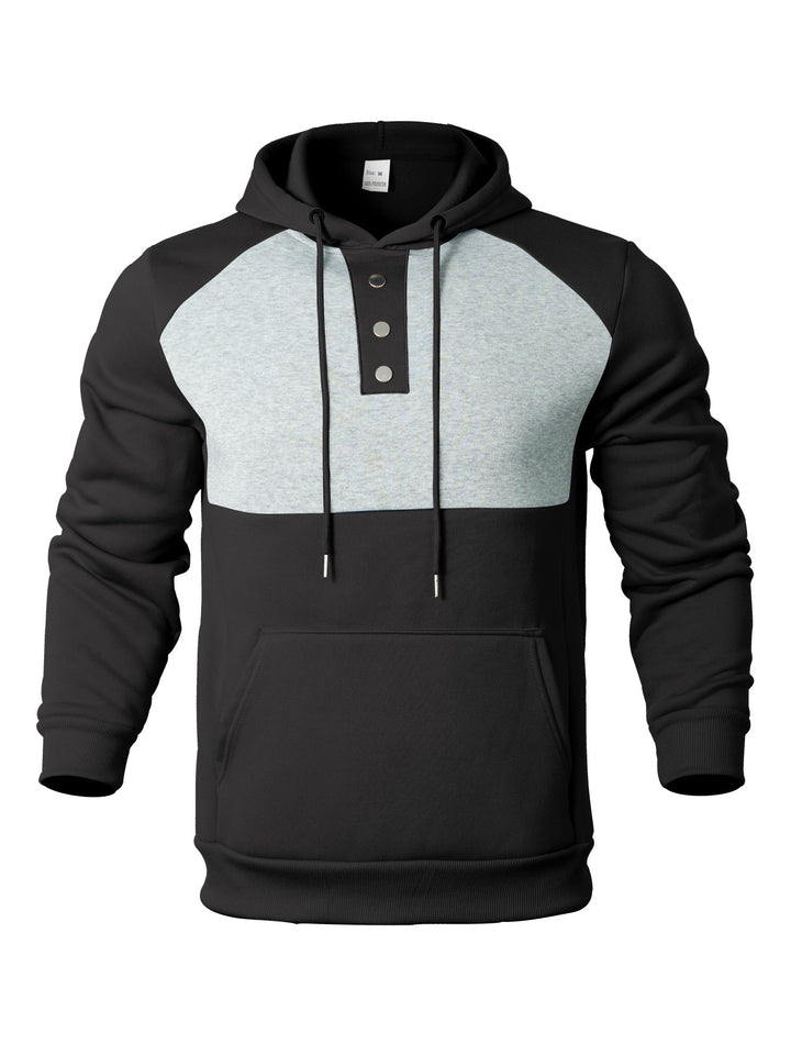 Herren Sportlicher Kapuzenpullover mit trendigem Zwei-Farben-Design Echoarchiv