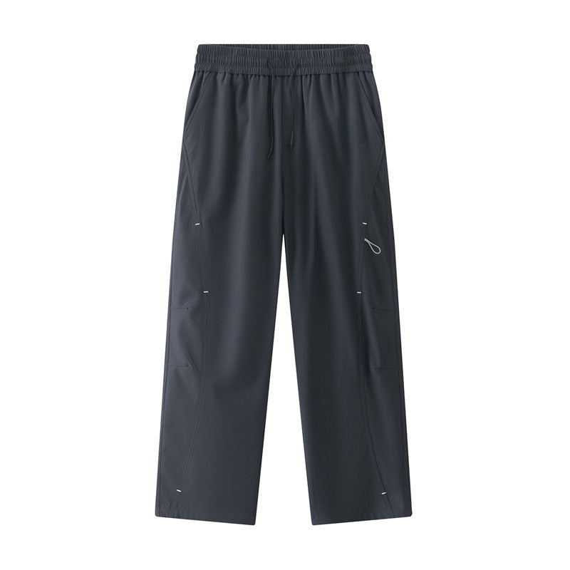 Herren Weite Relaxed-Cargo-Freizeithose mit Tunnelzugbund & Multifunktions‑Taschen Echoarchiv