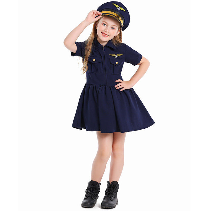 Mädchen Pilotinnenkleid mit schickem Schnitt und detailreichem Zubehör Echo Archiv