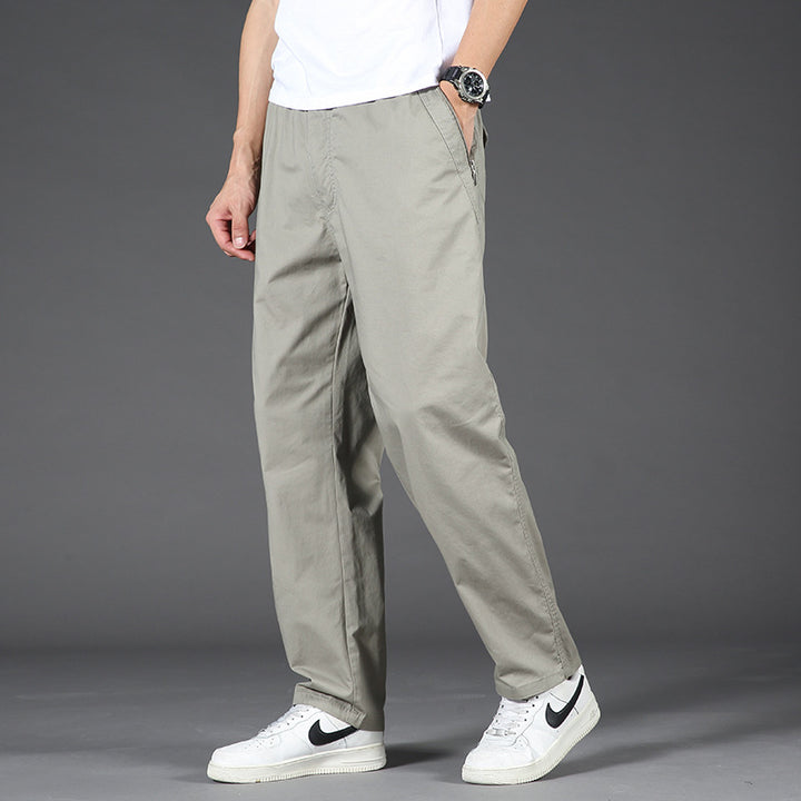 Herren Weite Relaxed-Chinohose mit geradem Bein & elastischem Komfortbund Echoarchiv