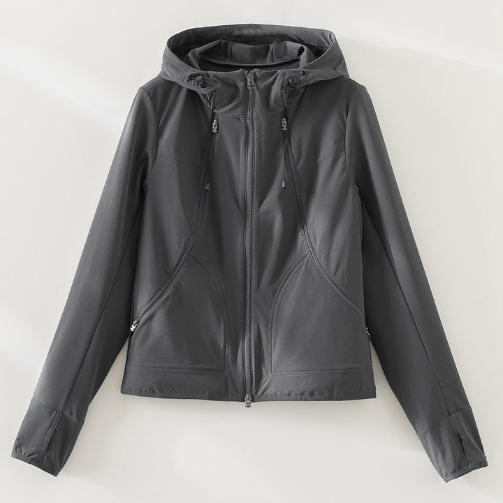 Damen Leichte Softshell-Outdoorjacke mit Kapuze und Zwei-Wege-Reißverschluss Echoarchiv