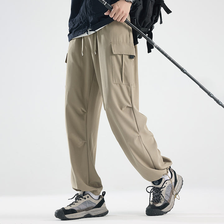 Herren Breite Tech‑Cargo‑Hose mit Utility‑Taschen und verstellbarem Bund Echoarchiv
