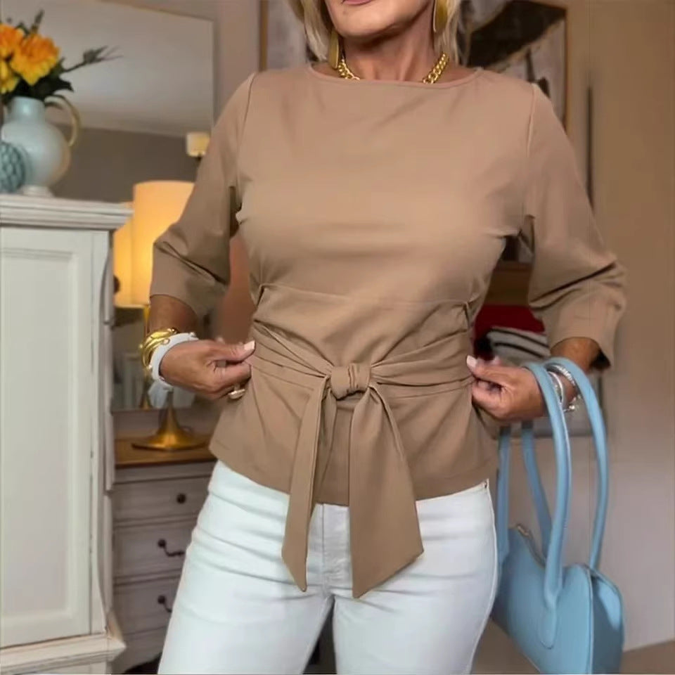 Damen Elegante Bluse mit Schleifen-Detail Echo Archiv
