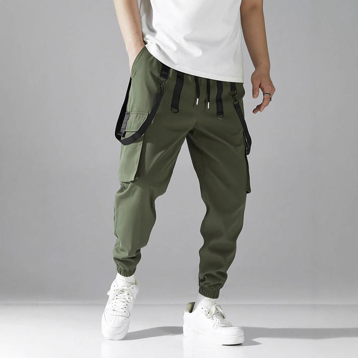 Herren moderne Cargo-Hose mit verstellbarem Bund und praktischen Taschen Echoarchiv
