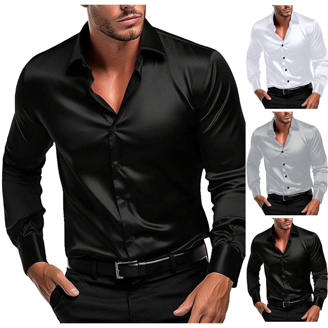 Herren Elegantes Langarmhemd aus feinem Stoff Echoarchiv