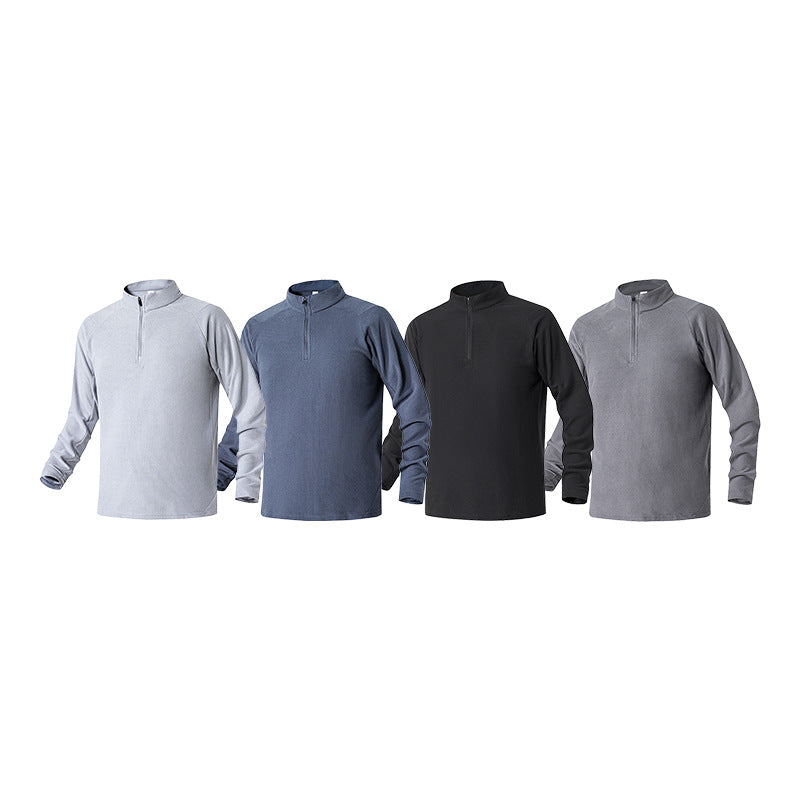 Herren Atmungsaktives Thermo‑Waffelshirt mit Halbzip und Raglanärmeln Echo Archiv
