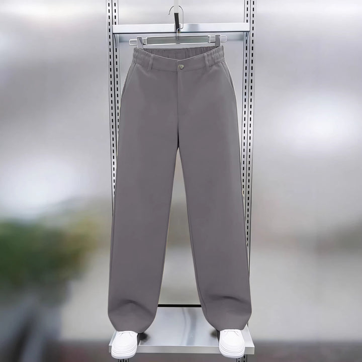 Herren Weite High‑Waist Chinohose mit elastischem Rückbund geradem Bein & Seitentaschen Echo Archiv
