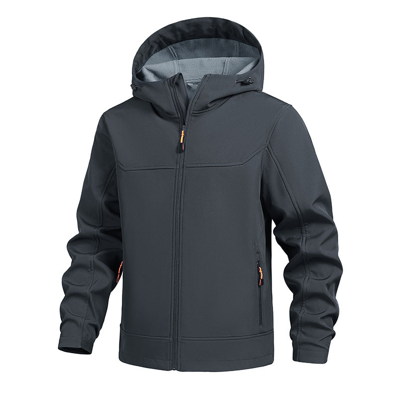 Herren Funktionsjacke mit verstaubarem Kapuzenkragen und winddichten Eigenschaften Echoarchiv