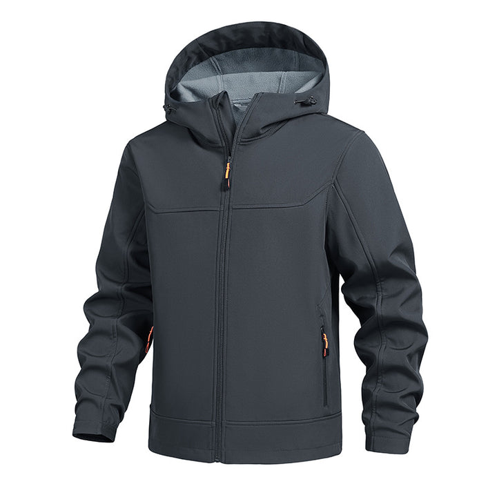 Herren Funktionsjacke mit verstaubarem Kapuzenkragen und winddichten Eigenschaften Echoarchiv