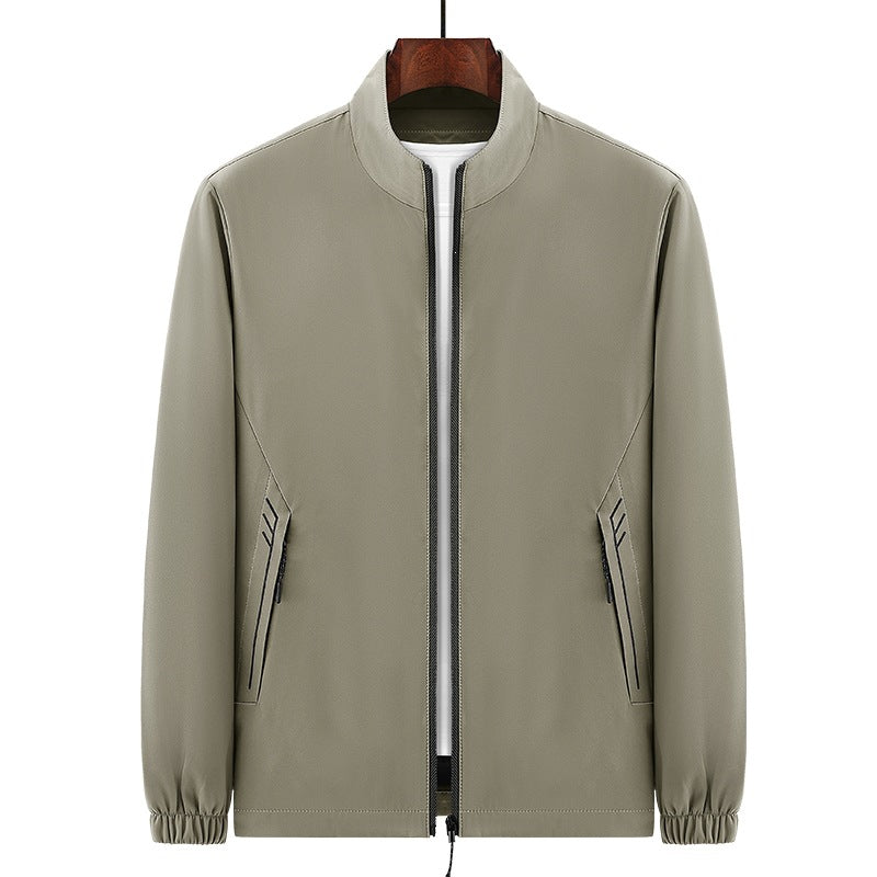 Herren Urbaner Micro‑Ripstop‑Übergangsblouson mit Stehkragen, verdecktem Reißverschluss & elastischen Manschetten Echoarchiv