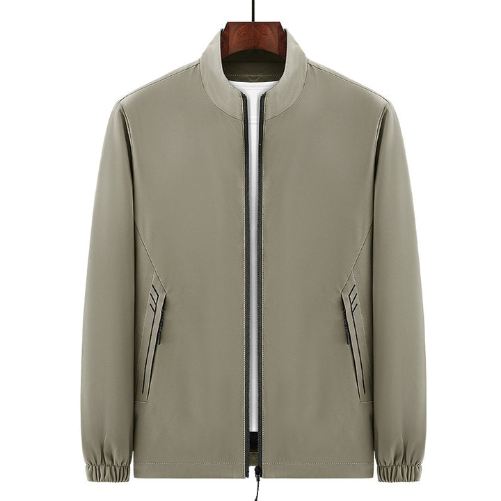 Herren Urbaner Micro‑Ripstop‑Übergangsblouson mit Stehkragen, verdecktem Reißverschluss & elastischen Manschetten Echoarchiv