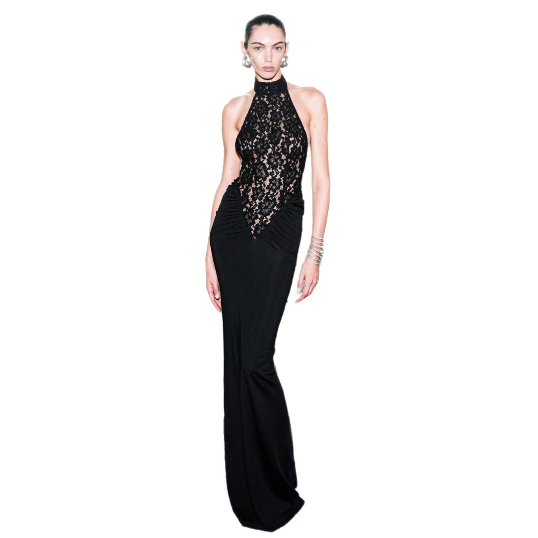 Damen Elegantes Spitzen-Maxikleid mit figurbetonter Silhouette Echo Archiv