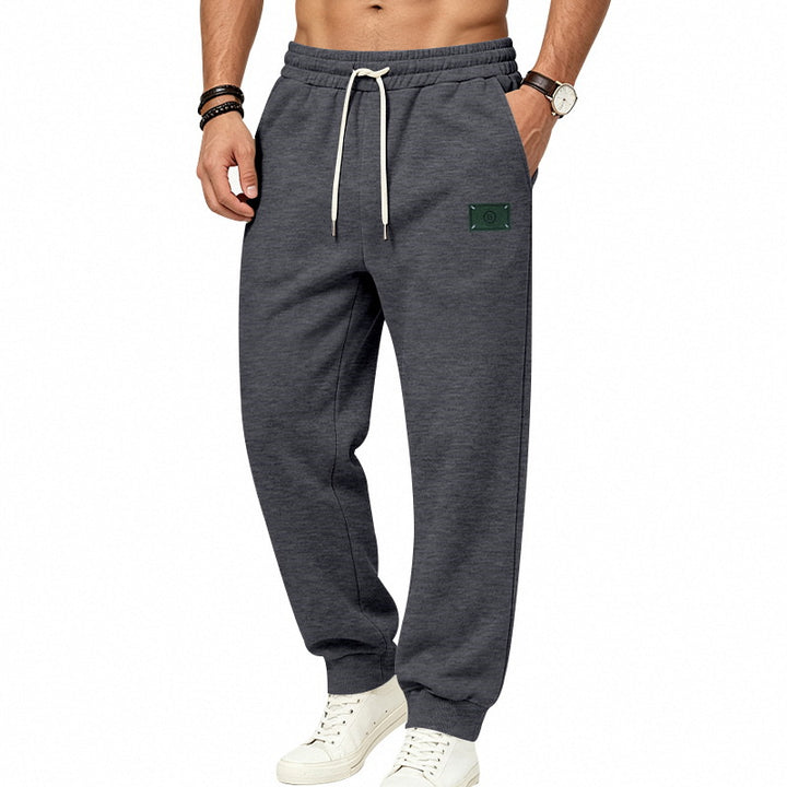 Herren Lockere Fleece-Jogginghose mit elastischem Bund, Kordel und Bündchen Echoarchiv