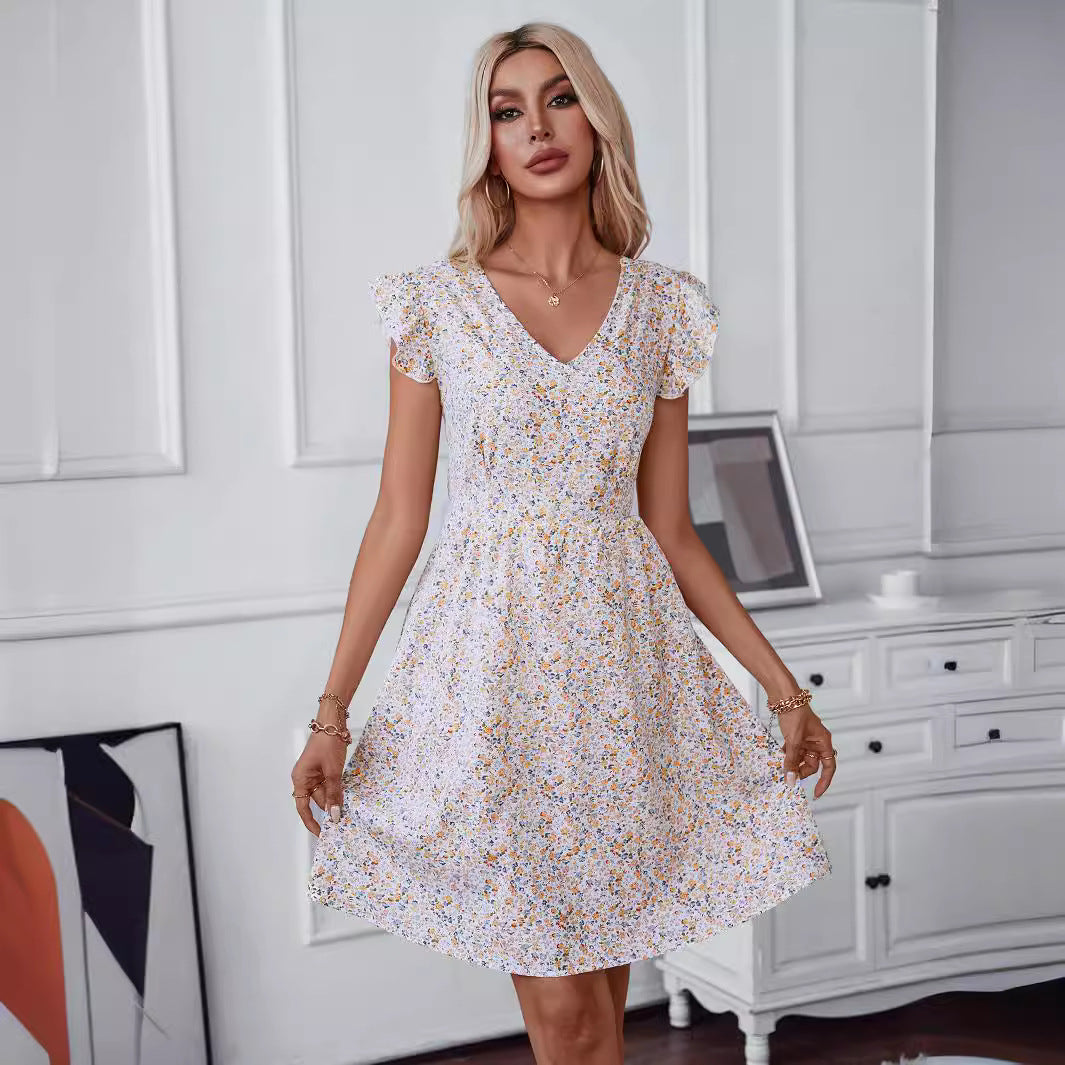 Damen verspielt fließendes Sommerkleid Echo Archiv