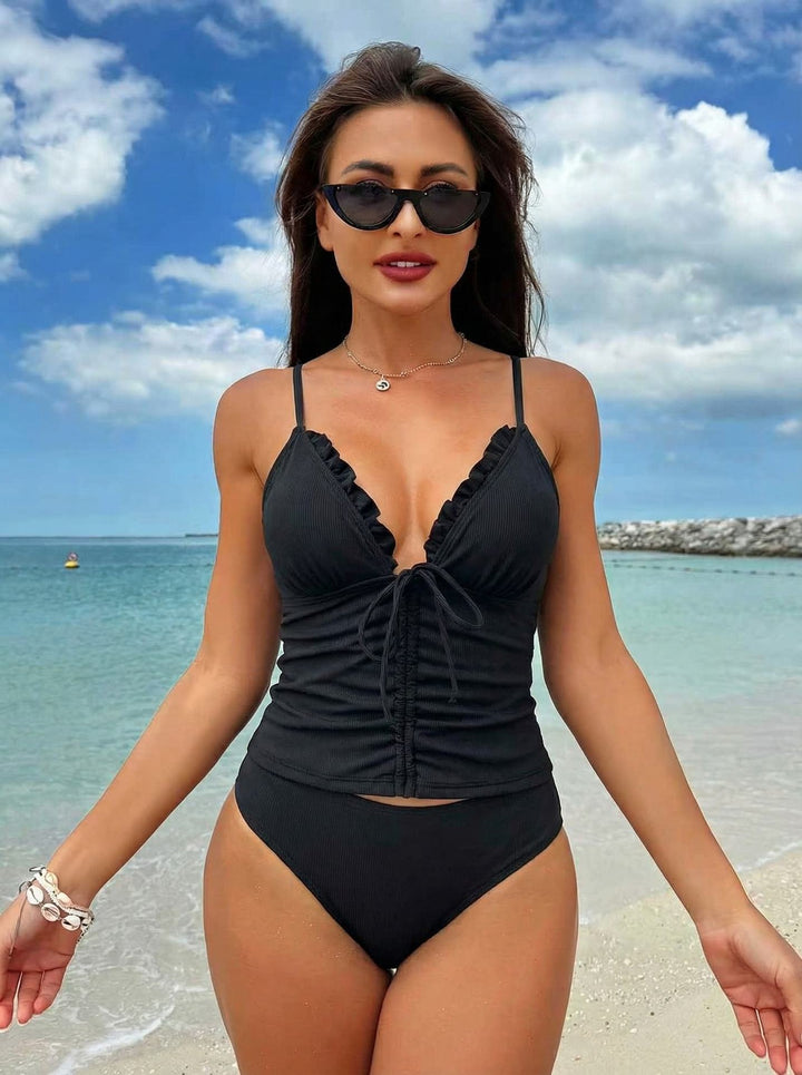 Damen Figurformer Tankini mit Rüschen Echo Archiv