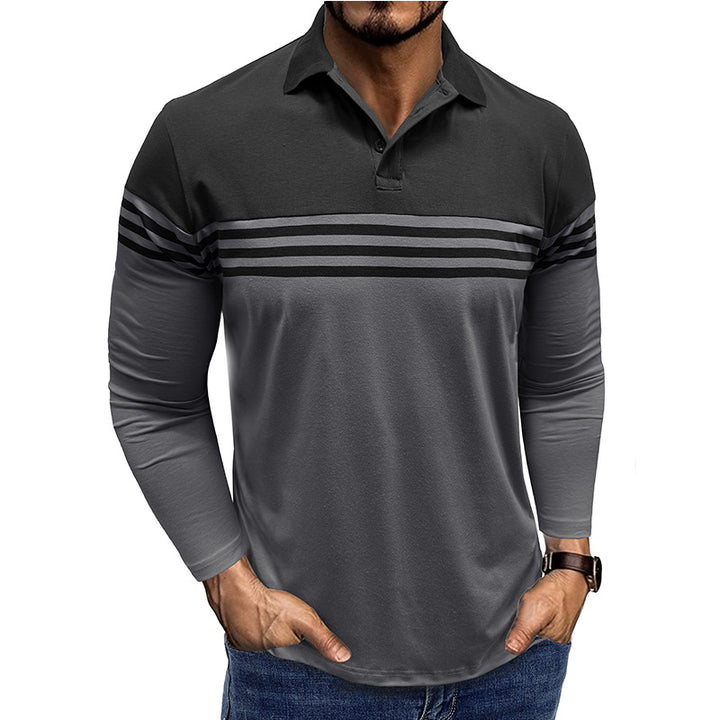 Herren Polo-Shirt mit modischem Streifenmuster Echoarchiv