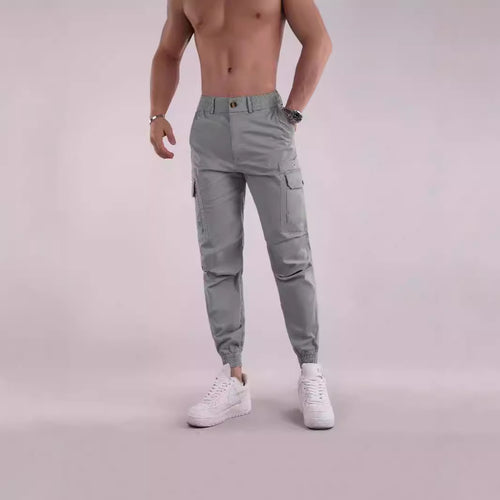 Herren Cargo-Hose mit funktionalen Taschen und elastischem Bund Echoarchiv