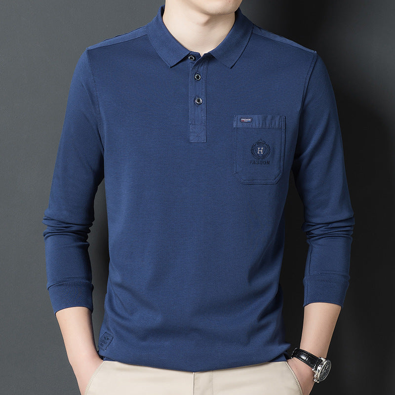 Herren Langarm Poloshirt mit eleganter Brusttasche Echoarchiv