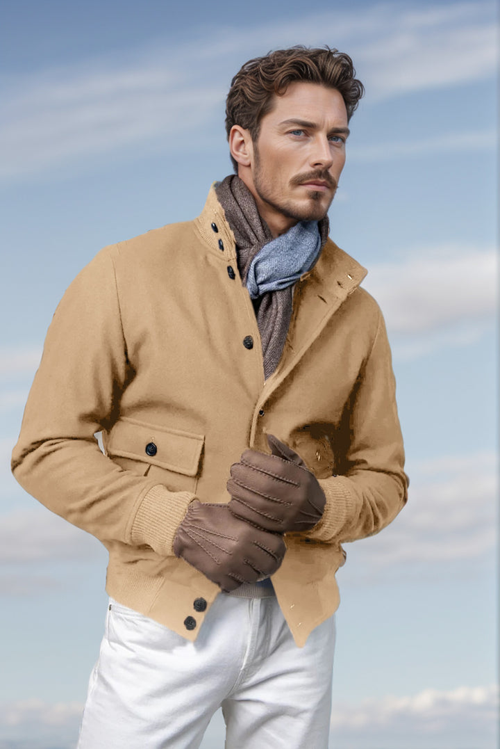 Herren lässige Jacke mit praktischen Taschen und elastischem Bund Echoarchiv