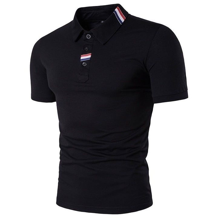 Herren Elegantes Poloshirt mit modischem Kragenmuster Echoarchiv