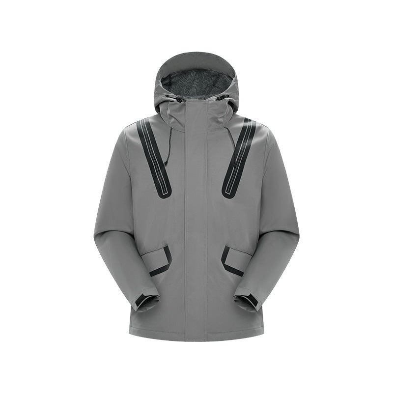 Herren Technische Softshell-Parka mit Kapuze, getapten Nähten und gummierten Einsätzen Echo Archiv