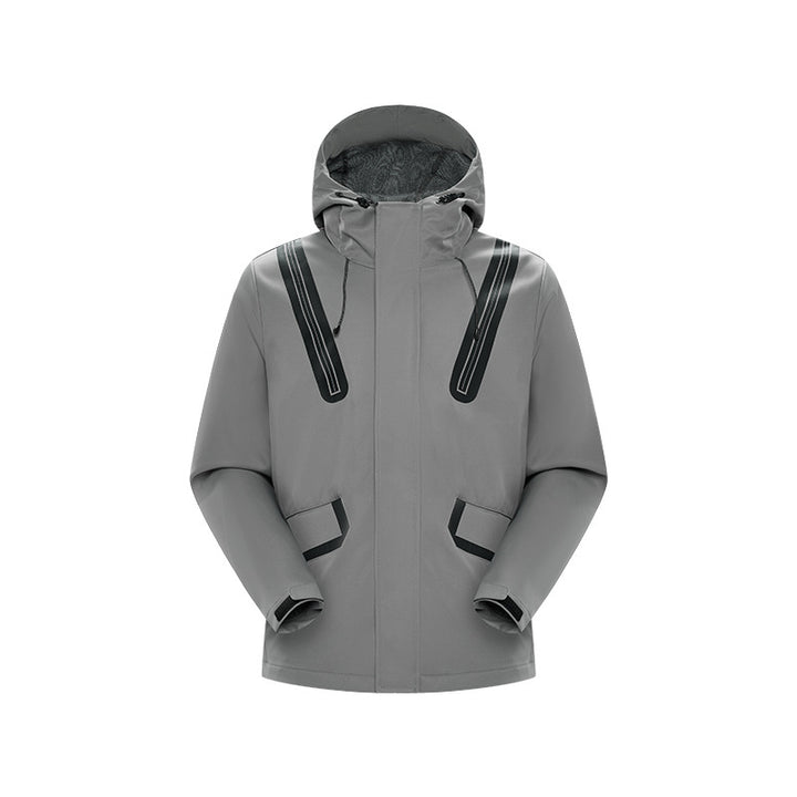 Herren Technische Softshell-Parka mit Kapuze, getapten Nähten und gummierten Einsätzen Echo Archiv