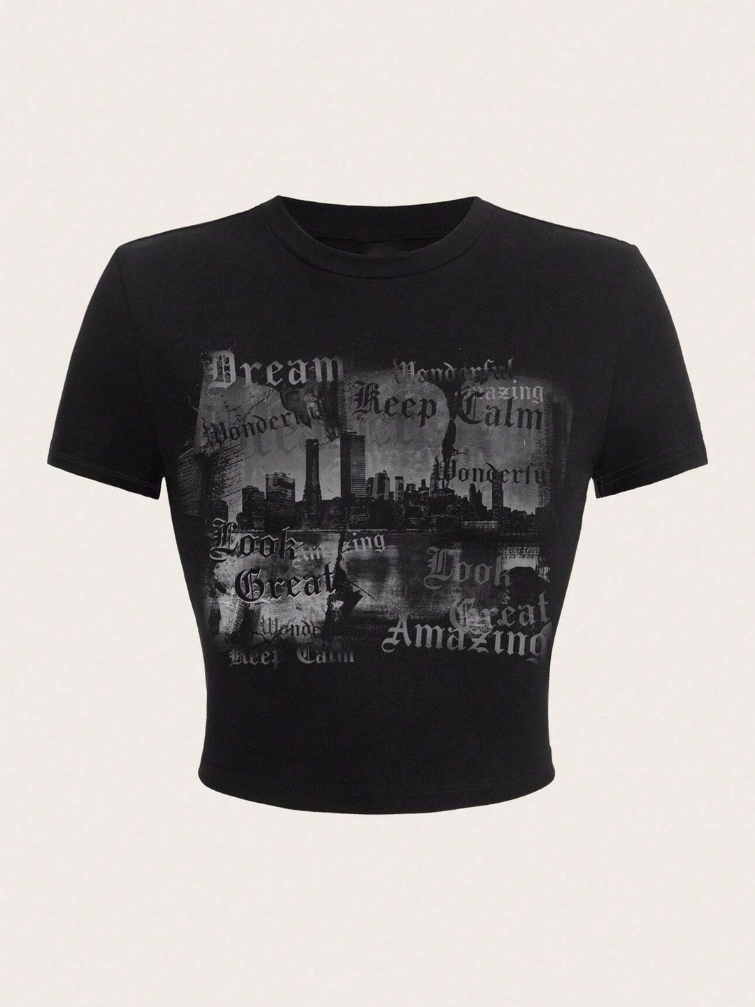 Damen Kurzarm T-Shirt mit auffälligem Motorrad-Design Echo Archiv