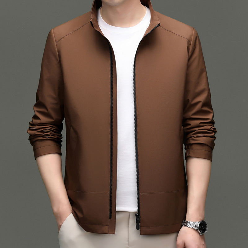 Herren elegante Übergangsjacke mit verstellbarem Kapuzenkragen und wasserabweisendem Material Echoarchiv