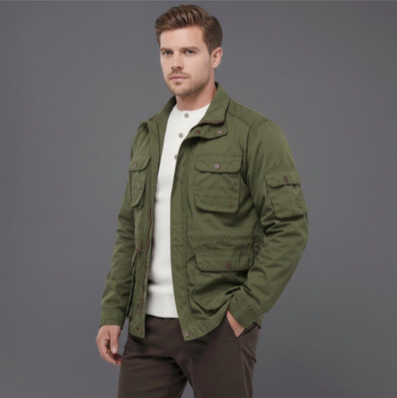 Herren Utility-Fieldjacke mit mehreren Pattentaschen und verstellbarer Taille Echo Archiv