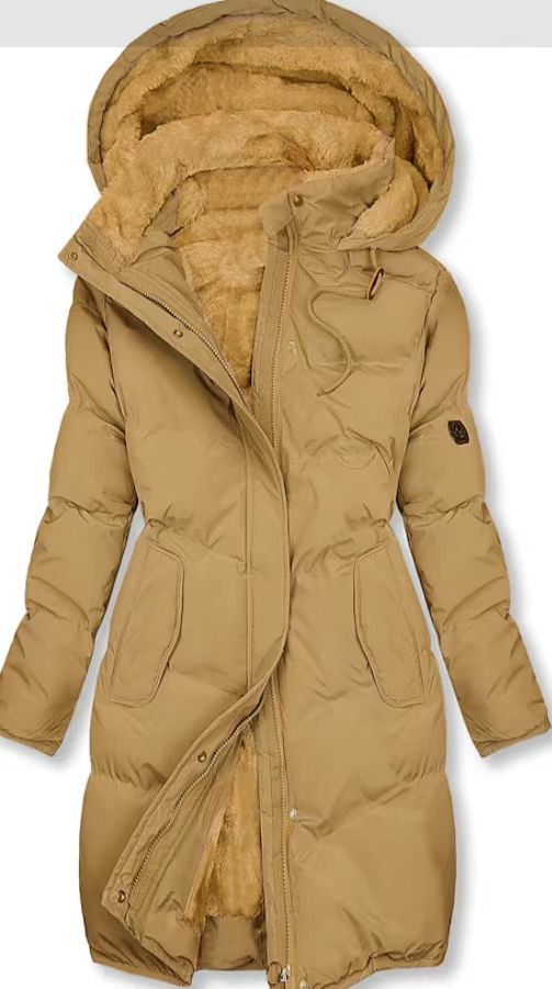 Damen gefütterter Winterparka mit abnehmbarer Kapuze und weichem Innenfutter Echoarchiv