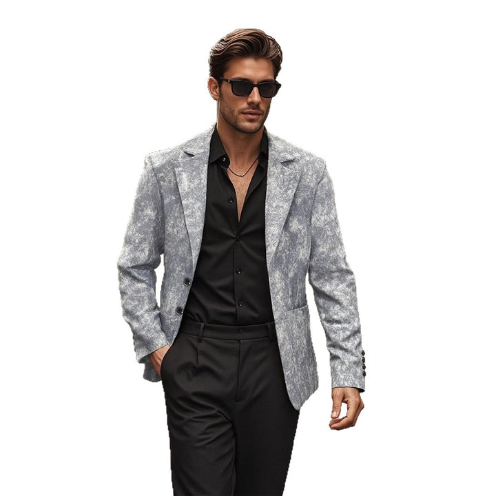 Herren eleganter, strukturierter Anzugblazer Echoarchiv