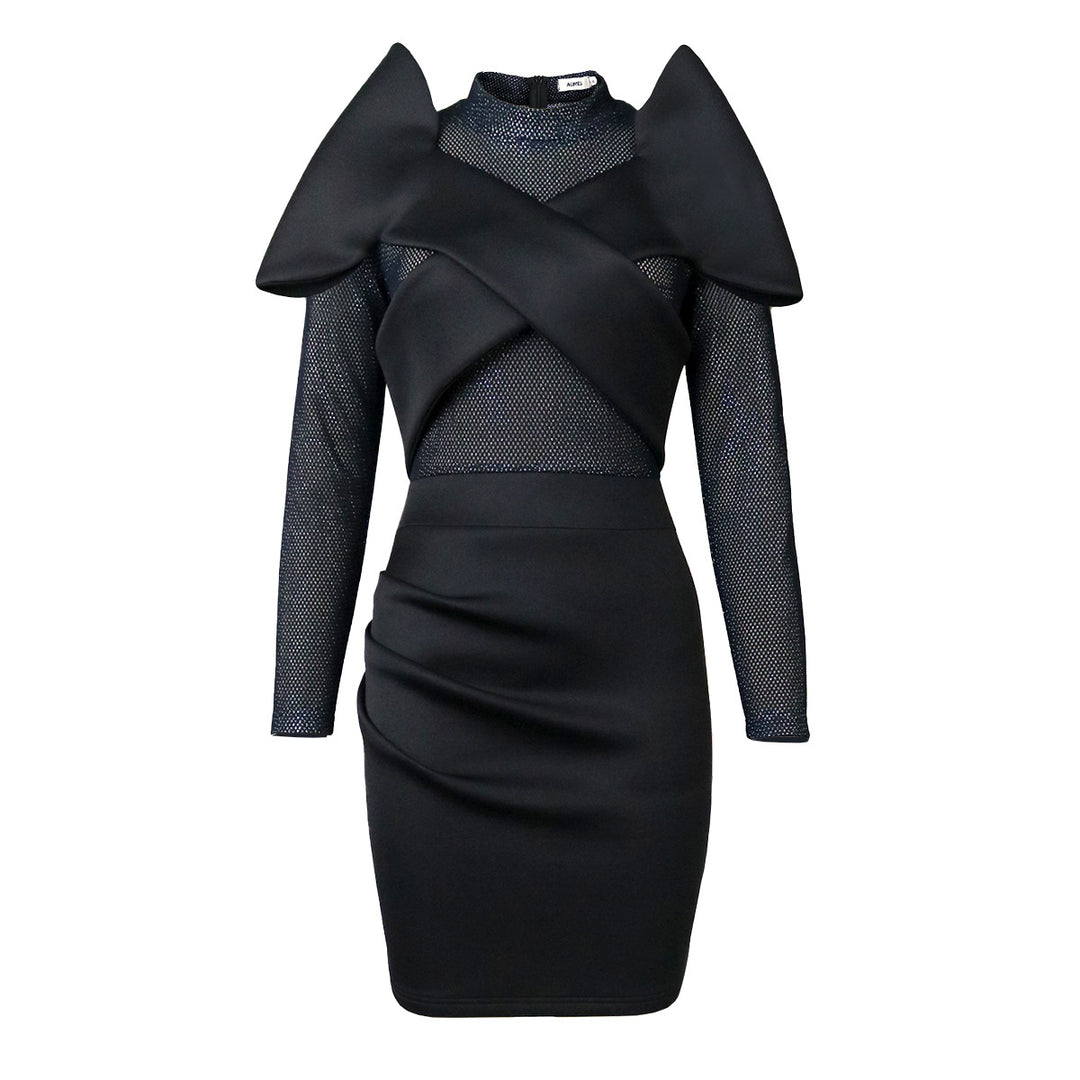 Damen Elegantes Cocktailkleid mit innovativem Rüschendesign Echo Archiv