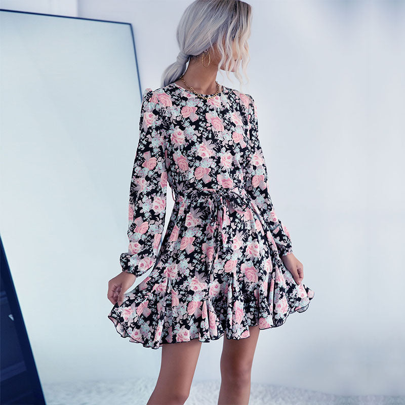Damen Blumiges Minikleid mit Rüschen Echo Archiv