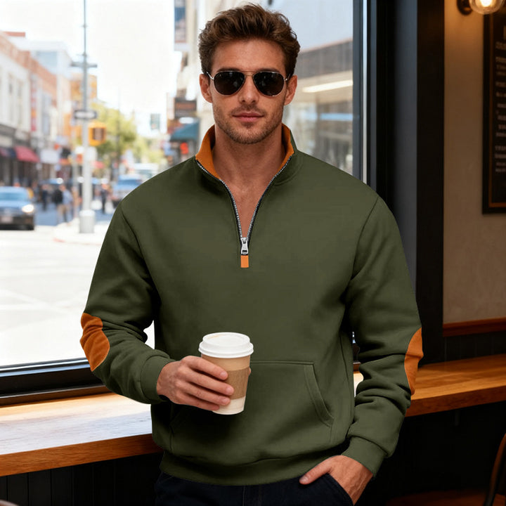 Herren modischer Kapuzenpullover mit Reißverschluss und praktischen Taschen Echoarchiv