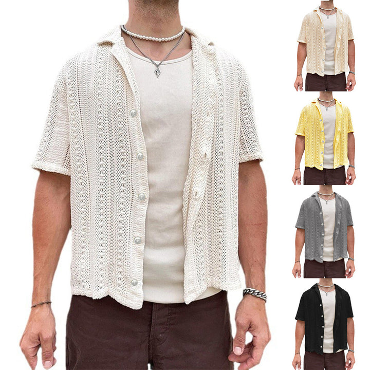 Herren Kurzarm Strickhemd Echoarchiv