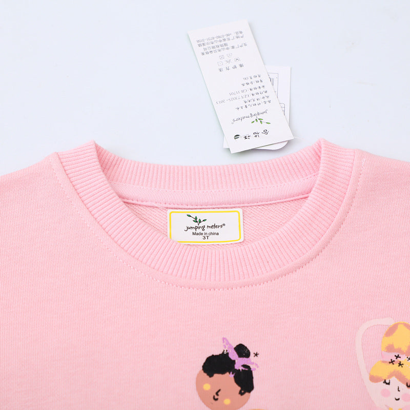 Mädchen Sweatshirt mit Tüllrock und bunten Ballerina-Applikationen Echo Archiv