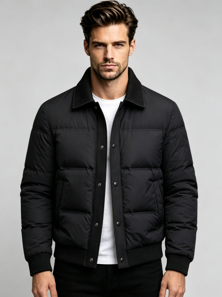 Herren Modische Steppjacke mit hohem Kragen – Taviero