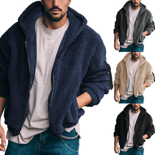 Herren Fleecejacke mit weichem Innenfutter und Kapuze Echoarchiv