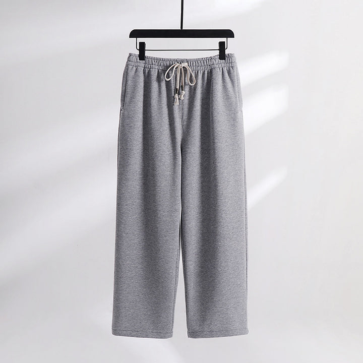 Unisex Gefütterte Fleece-Jogginghose mit elastischem Bund Kordelzug und schmalem Knöchelbündchen Echoarchiv
