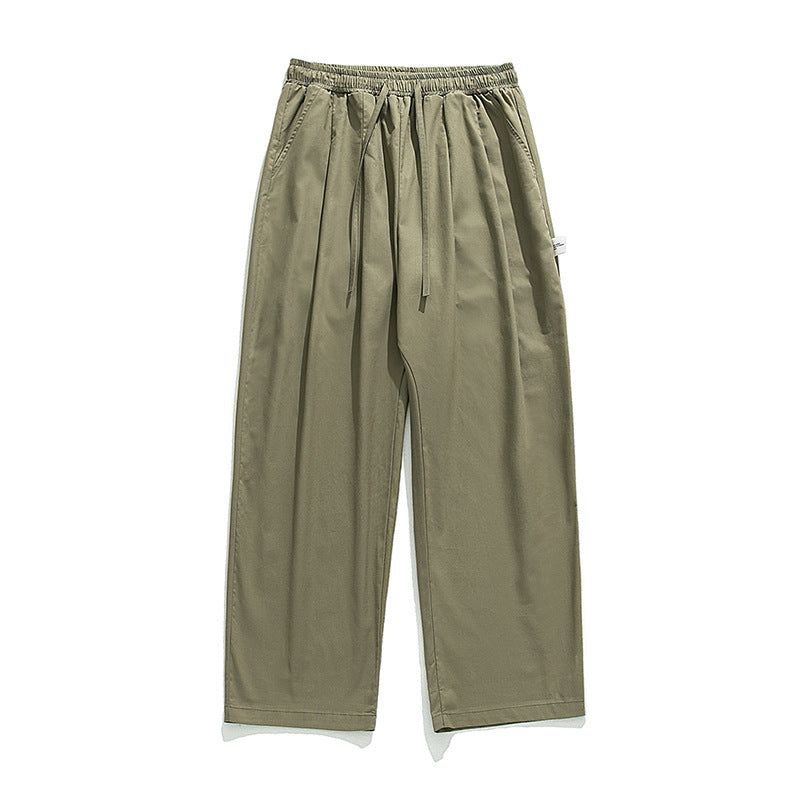 Unisex Weite Freizeithose mit Bundfalten, elastischem Kordelbund und geradem Bein Echo Archiv