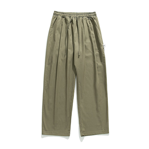 Unisex Weite Freizeithose mit Bundfalten, elastischem Kordelbund und geradem Bein Echo Archiv