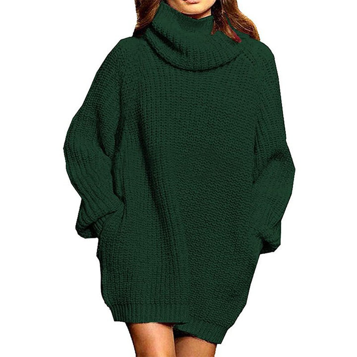 Damen Oversized Strickpullover mit hohem Kragen Echoarchiv