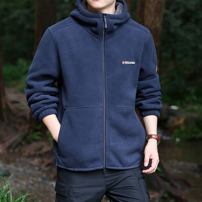 Herren Fleecejacke mit Kapuze Echo Archiv