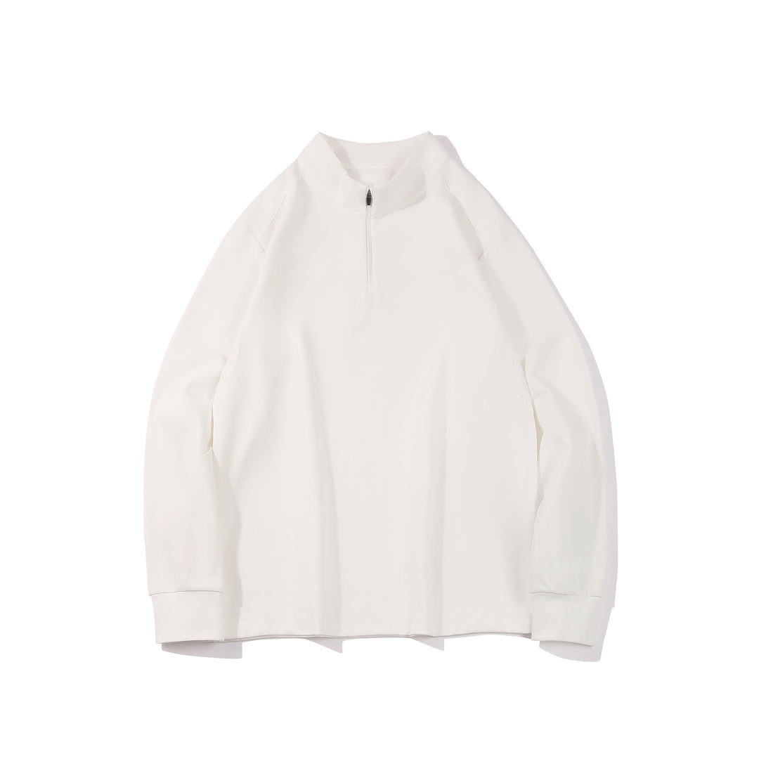 Herren Oversize Halbzip-Sweatshirt mit Stehkragen und seitlichen Reißverschlusstaschen Echo Archiv
