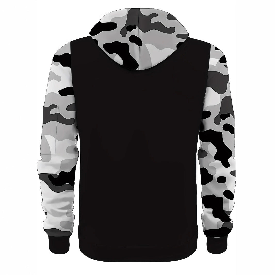 Herren Sportliche Kapuzenjacke mit Camouflage-Ärmeln Echo Archiv