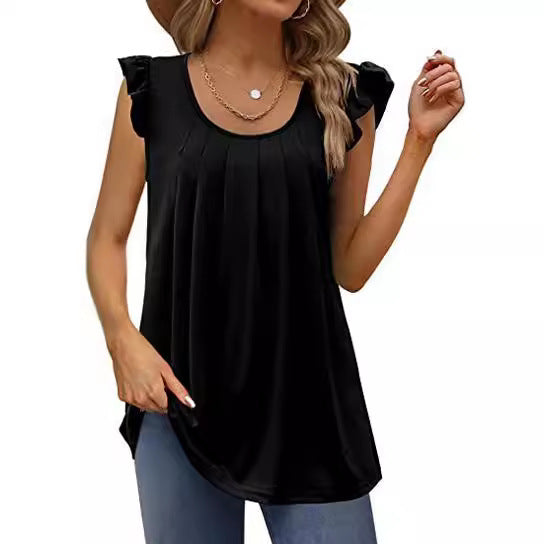 Damen luftiges Blusenshirt mit elegantem Rüschendesign Echo Archiv